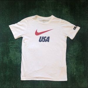 Nike White Football USA DriFit Tee